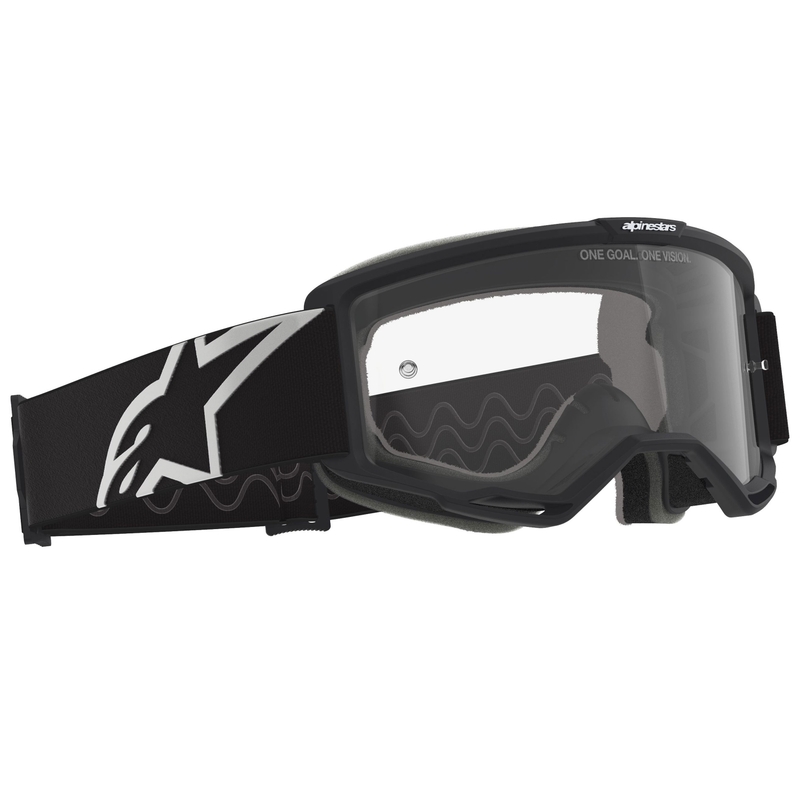 Alpinestars Vision OTG motocross naočale crno-bijele s prozirnim staklima