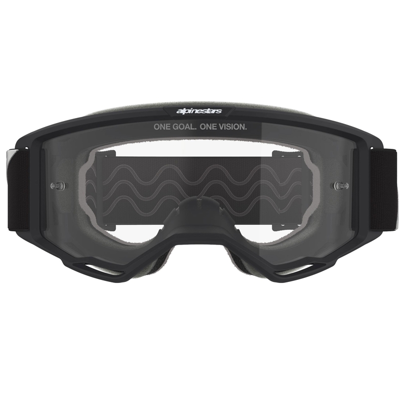 Alpinestars Vision OTG motocross naočale crno-bijele s prozirnim staklima