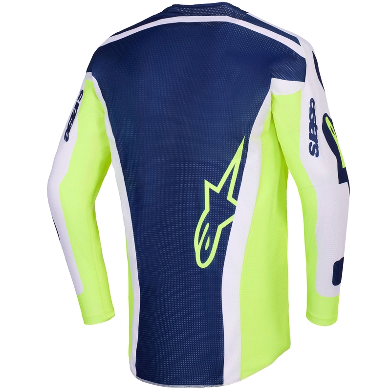 Alpinestars Racer Air Riway motokros dres svijetlo sivo-fluo žuto-plavi
