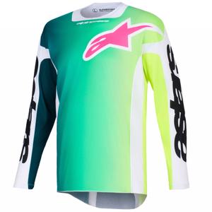 Alpinestars Racer Portl motokros dres zeleno-bijelo-crni