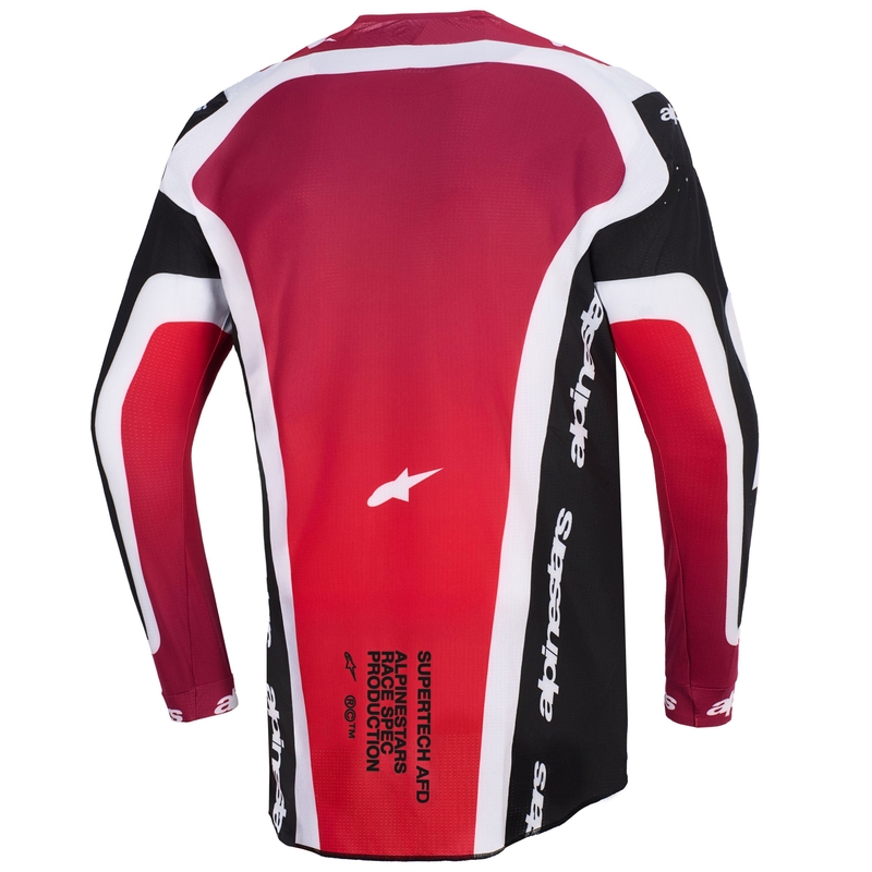 Alpinestars Supertech Pro AFD Vista motokros dres crno-crveno-bijeli