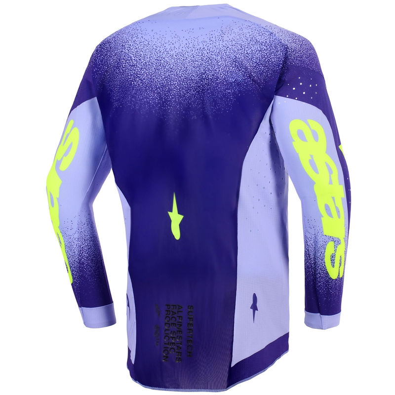 Alpinestars Supertech Scenz motokros dres ljubičasto-fluo žuti