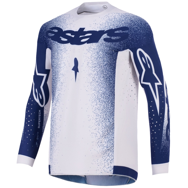 Alpinestars Supertech Scenz motokros dres svijetlo sivo-tamnoplavi