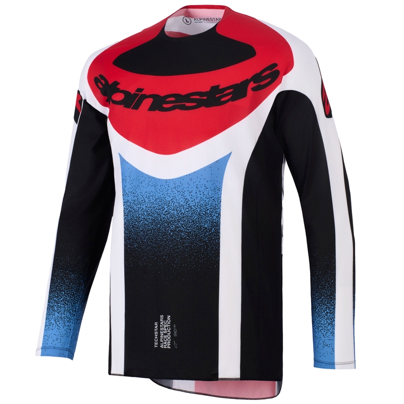 Alpinestars Techstar Knif motokros dres crno-bijelo-plavo-crvena