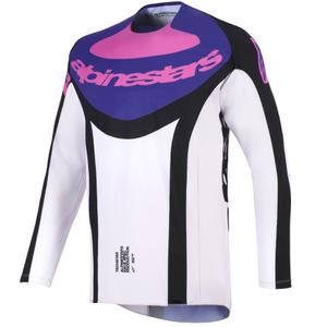 Alpinestars Techstar Knif motocross dres crno-svijetlosivo-ljubičasti