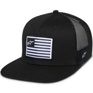 Alpinestars kapa s zastavom crno-crna
