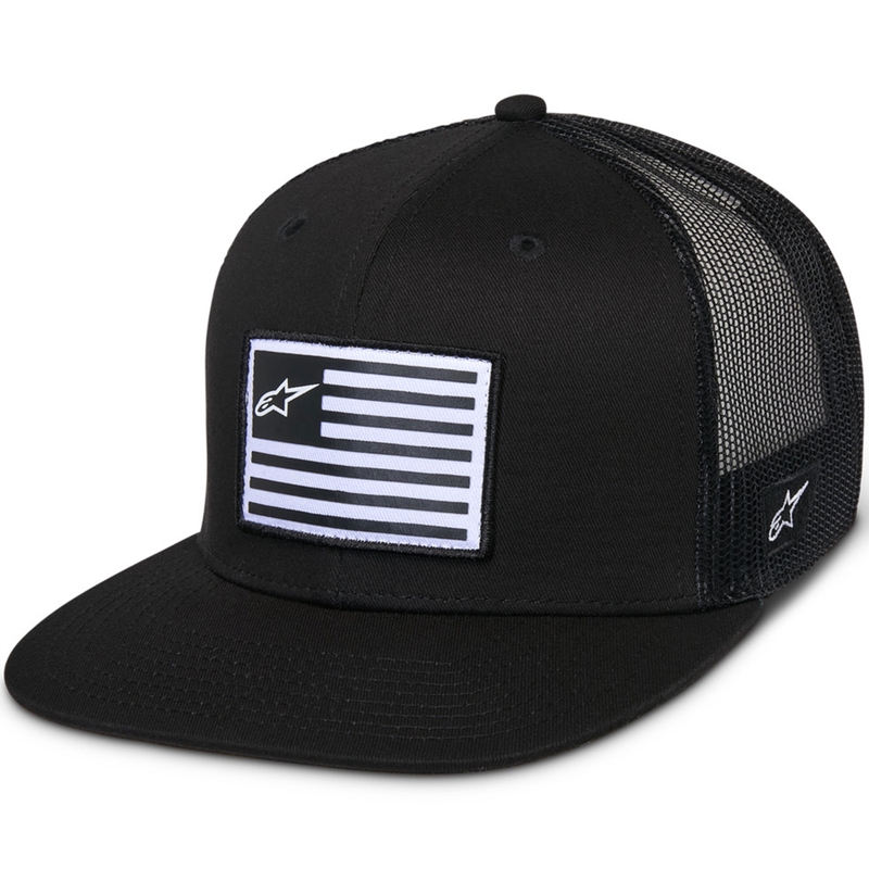 Alpinestars kapa s zastavom crno-crna