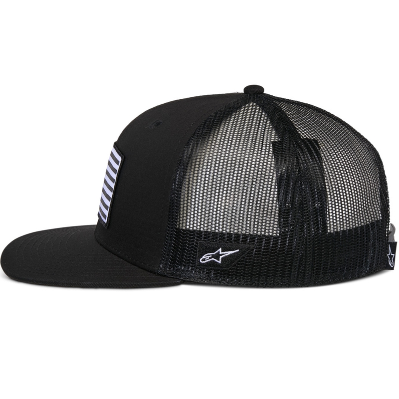 Alpinestars kapa s zastavom crno-crna