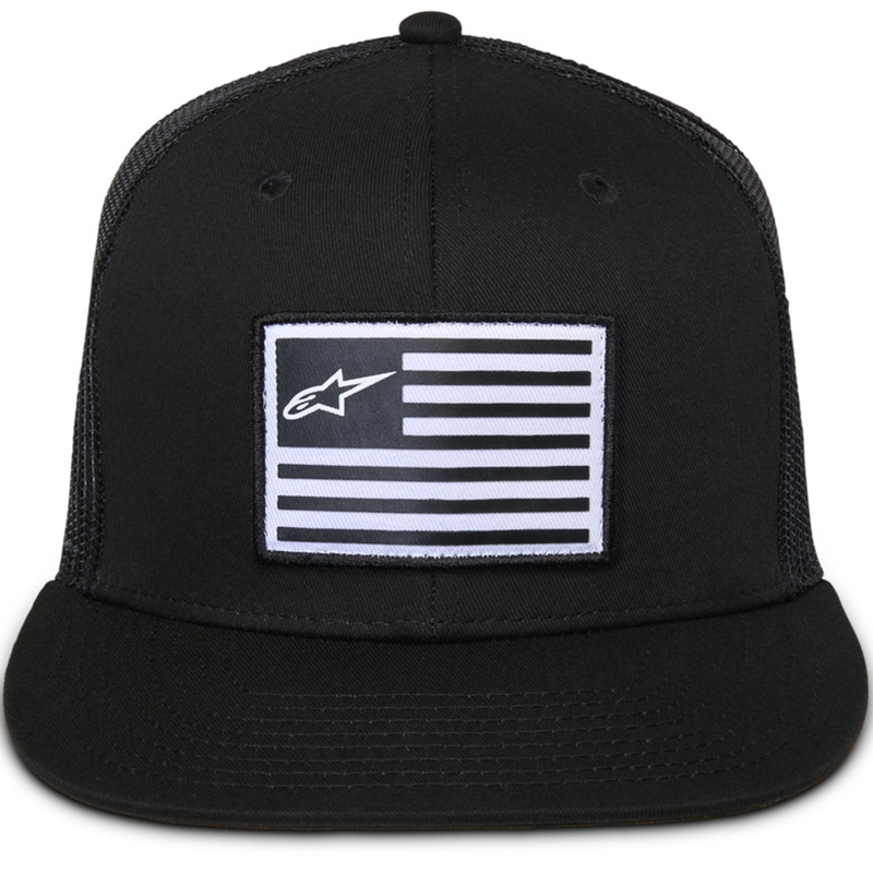 Alpinestars kapa s zastavom crno-crna