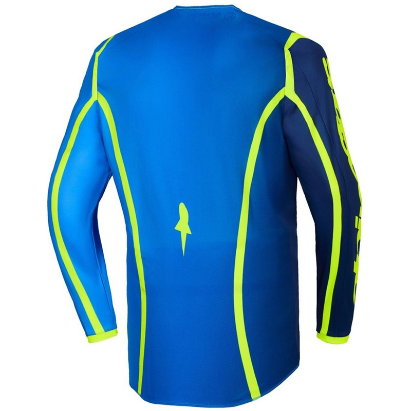 Alpinestars Fluid Apex plavo-fluo žuti motokros dres