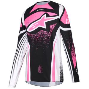 Ženski motokros dres Alpinestars Stella Techstar Nomur, crno-bijelo-roza