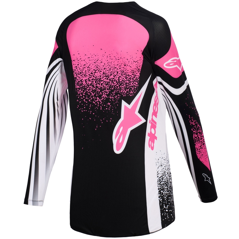 Ženski motokros dres Alpinestars Stella Techstar Nomur, crno-bijelo-roza