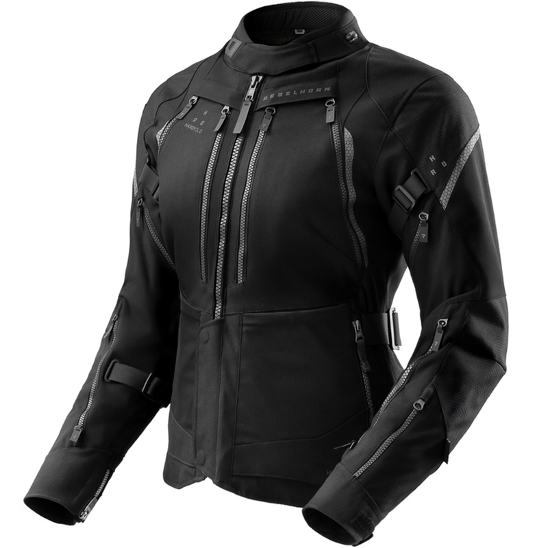 Ženska motociklistička jakna Rebelhorn Hardy 3.0 crna