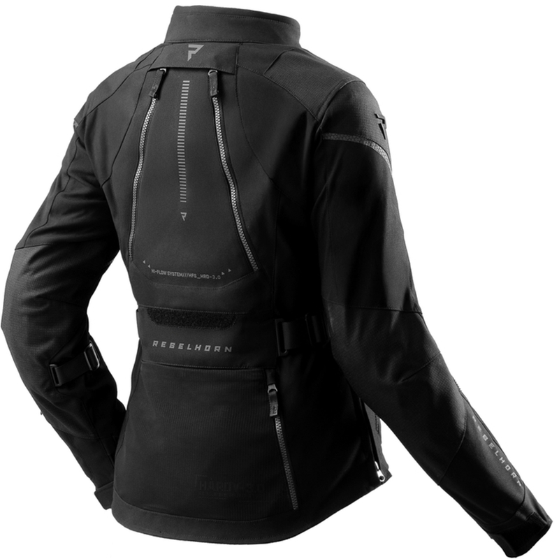 Ženska motociklistička jakna Rebelhorn Hardy 3.0 crna