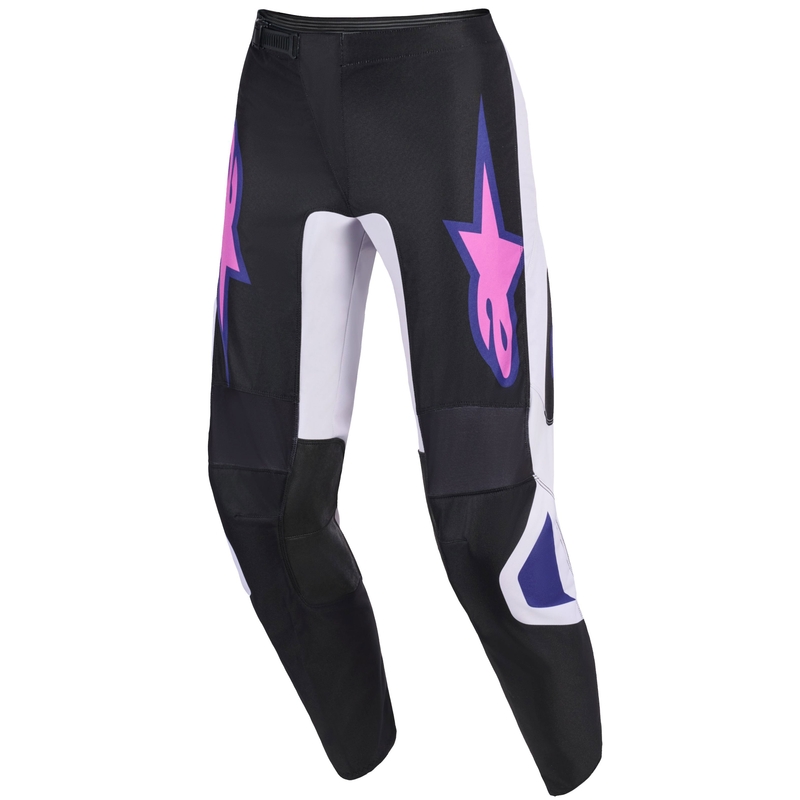 Alpinestars Fluid Grid motocross hlače crno-svijetlo sive-ljubičaste