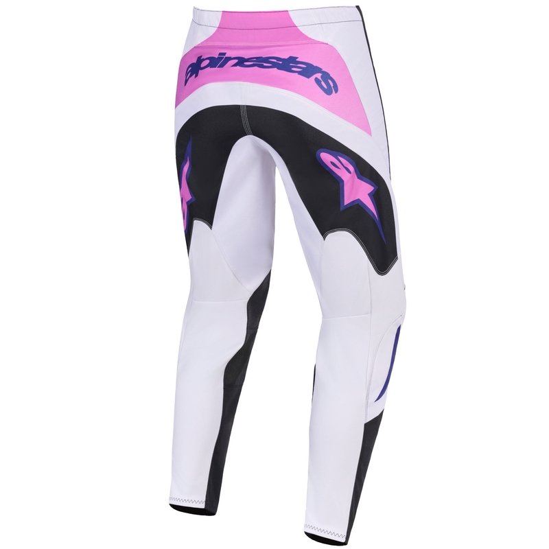 Alpinestars Fluid Grid motocross hlače crno-svijetlo sive-ljubičaste