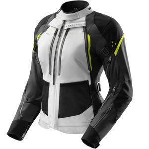 Ženska motoristička jakna Rebelhorn Hardy 3.0 crno-sivo-fluo žuta