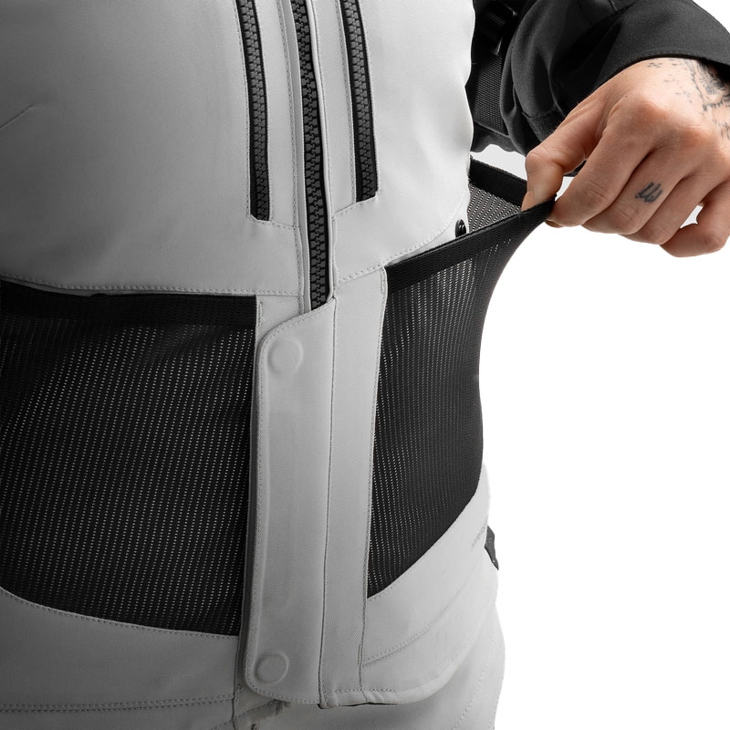 Ženska motociklistička jakna Rebelhorn Hardy 3.0 crno-sivo-fluo žuta