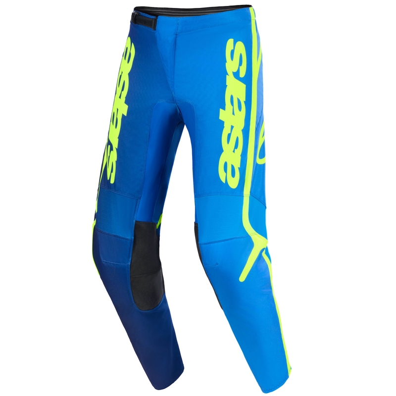 Alpinestars Fluid Apex motocross hlače plavo-fluo žute