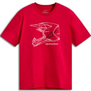 Alpinestars MX kaciga CSF majica kratkih rukava crvena