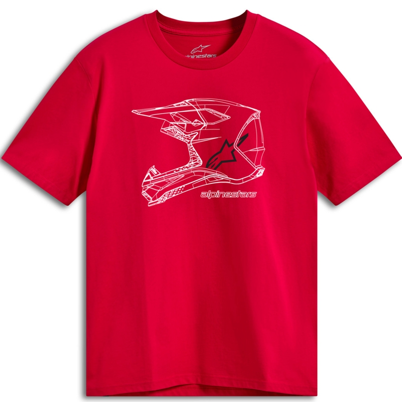 Alpinestars MX kaciga CSF majica kratkih rukava crvena