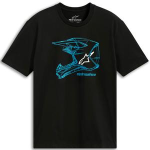 Alpinestars MX kaciga CSF majica kratkih rukava crno-plava