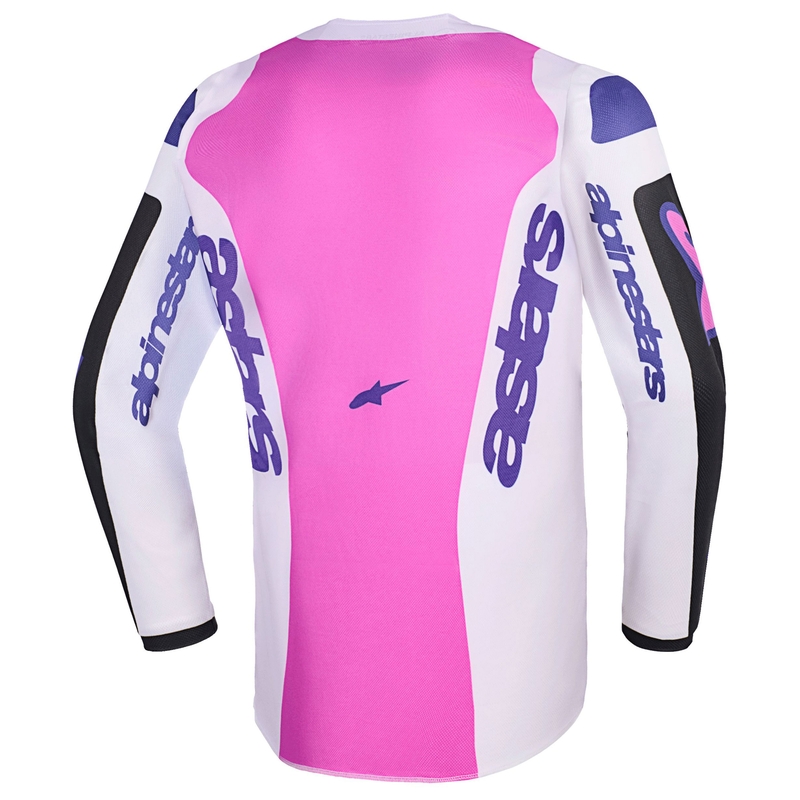 Alpinestars Fluid Grid Dječji Motokros Dres Crno-Svijetlo Sivo-Ljubičasta