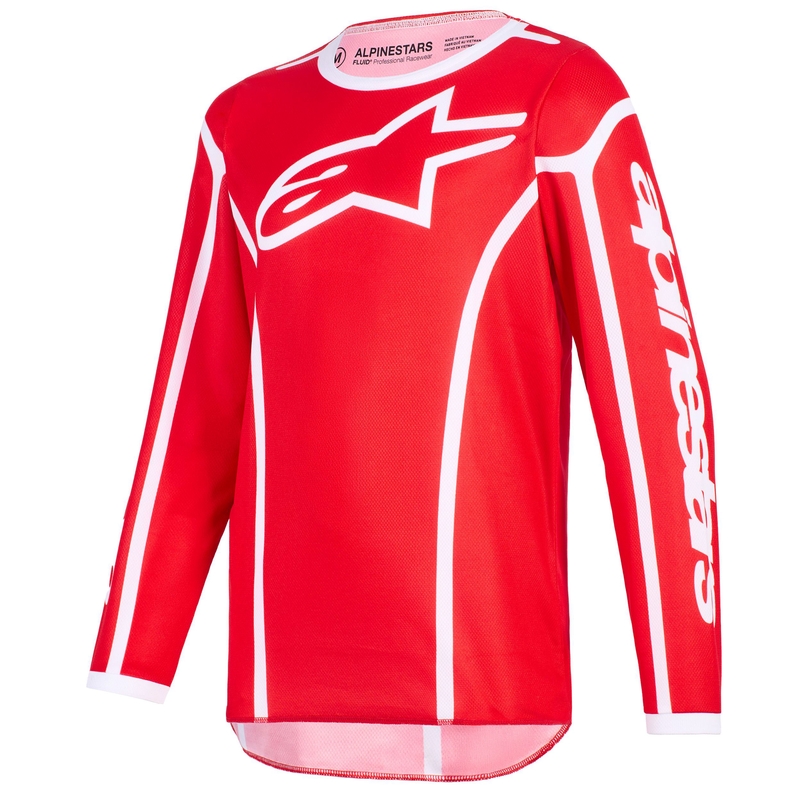 Alpinestars Fluid Apex dječji motokros dres crveno-bijeli