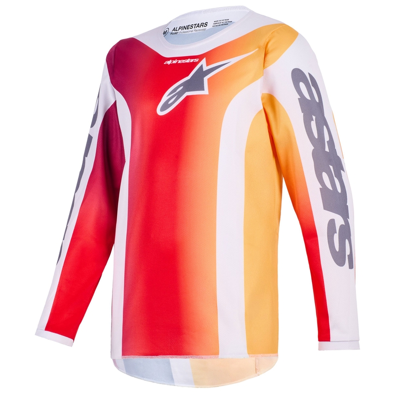 Alpinestars Fluid Portl dječji motokros dres crveno-narančasto-svijetlosiva