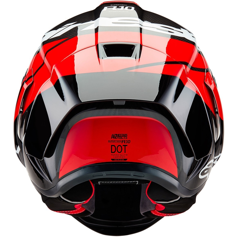 Alpinestars Supertech R-10 Element karbonska fluo full face motociklistička kaciga crveno-bijela