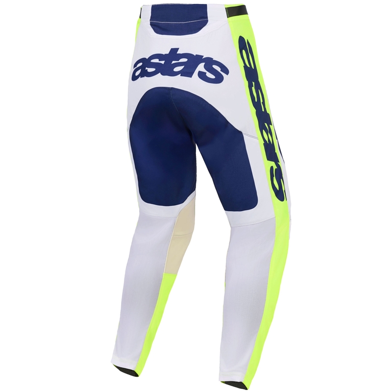 Alpinestars Racer Air Riway motokros hlače svijetlo sive-fluo žuto-plave