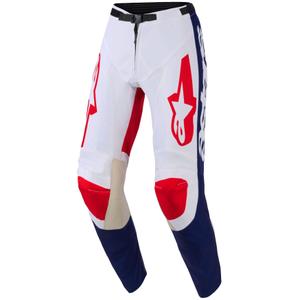 Alpinestars Racer Riway motokros hlače bijelo-plavo-crvene