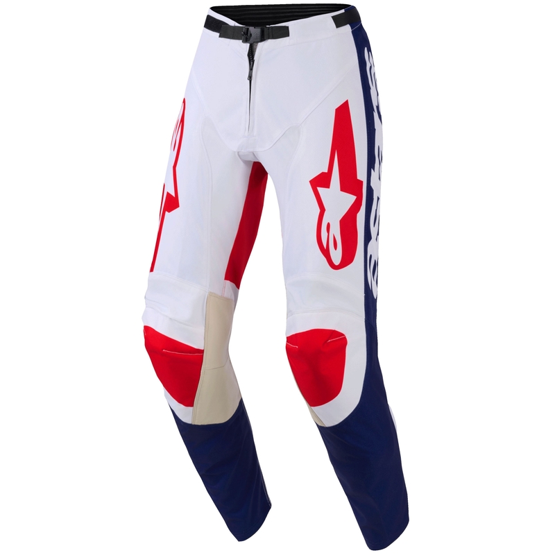 Alpinestars Racer Riway motokros hlače bijelo-plavo-crvene