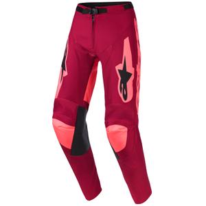 Alpinestars Racer Riway motocross hlače tamnocrvene-koraljne