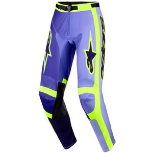 Alpinestars Racer Portl motokros hlače ljubičasto-fluo žute
