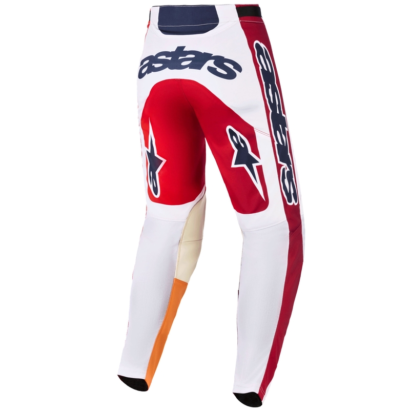 Alpinestars Racer Portl motokros hlače crveno-narančasto-svijetlo sive