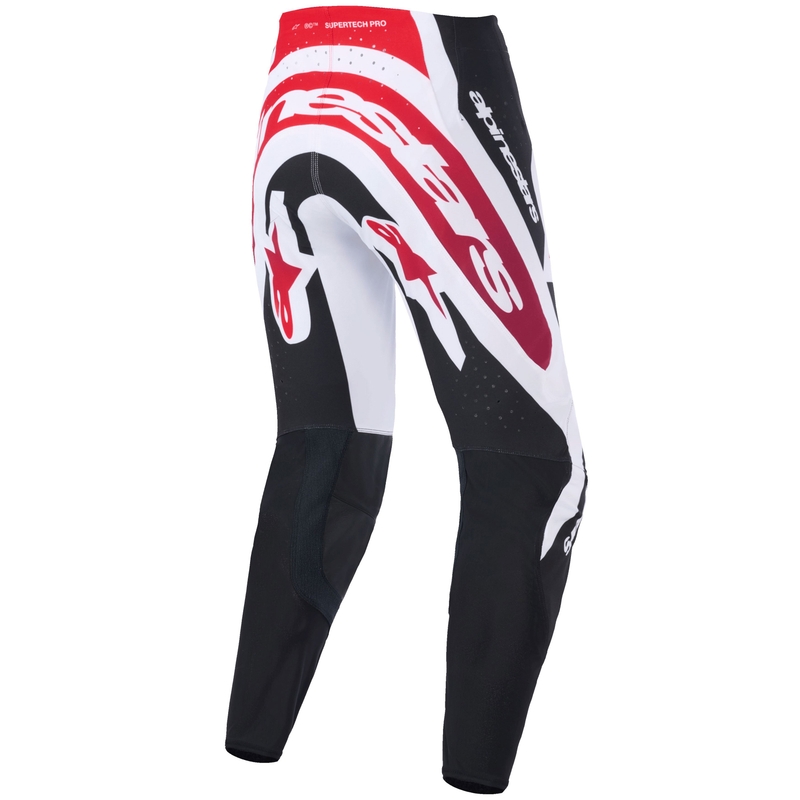 Alpinestars Supertech Pro Vista motokros hlače crno-crveno-bijele