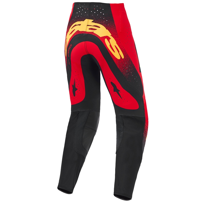 Alpinestars Supertech Scenz motokros hlače crveno-crno-žute