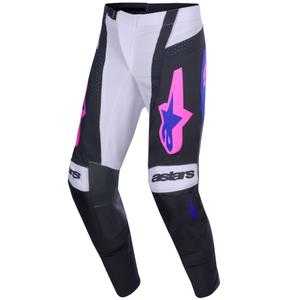 Alpinestars Techstar Knif motokros hlače crno-svijetlosivo-ljubičaste