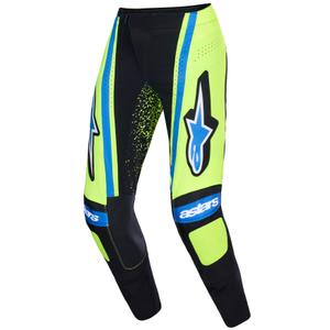 Alpinestars Techstar Nomur motocross hlače tamnoplavo-fluo žuto-plave