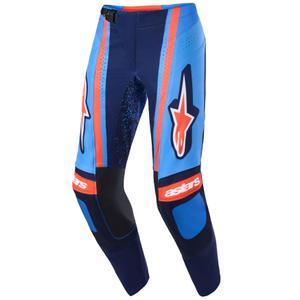 Alpinestars Techstar Nomur motocross hlače tamnoplavo-narančasto-plave
