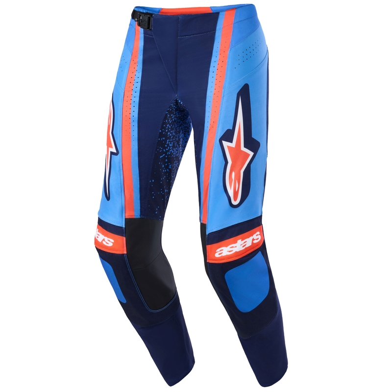 Alpinestars Techstar Nomur motocross hlače tamnoplavo-narančasto-plave