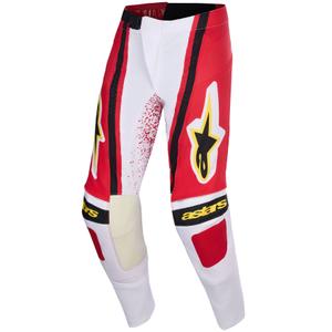 Alpinestars Techstar Nomur motocross hlače svijetlo sive-crvene-crne-žute