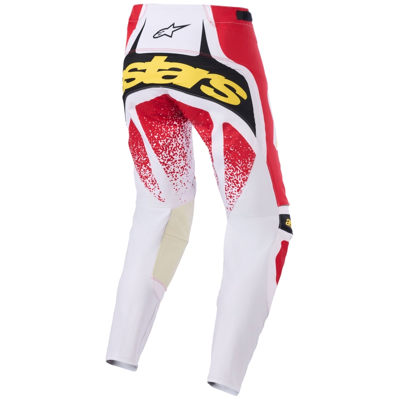 Alpinestars Techstar Nomur motocross hlače svijetlo sive-crvene-crne-žute