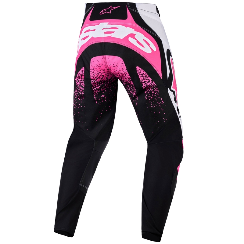 Ženske motokros hlače Alpinestars Stella Techstar Nomur crno-bijelo-roza