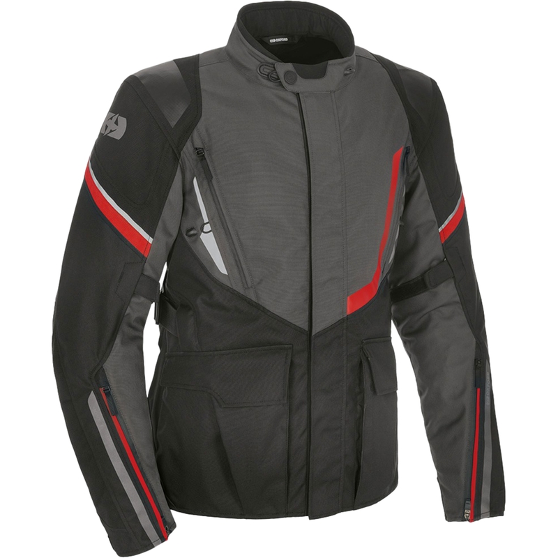 Oxford Montreal 4.0 Dry2Dry™ motociklistička jakna crno-sivo-crvena
