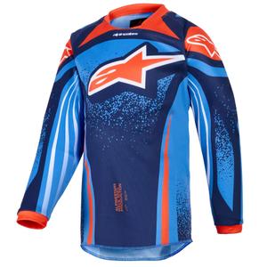 Alpinestars Racer Nomur Dječji motokros dres tamnoplavo-narančasto-crni