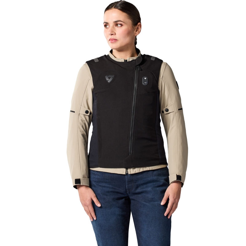 Revit Avertum Street Tech-Air® ženski motociklistički prsluk sa zračnim jastukom, crni