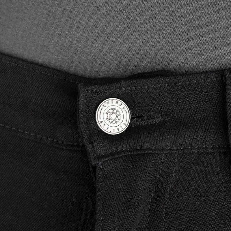 OXFORD ORIGINAL ODOBRENE SUPER ELASTIČNE TRAPERICE AA SLIM FIT skraćene motociklističke traperice crne boje