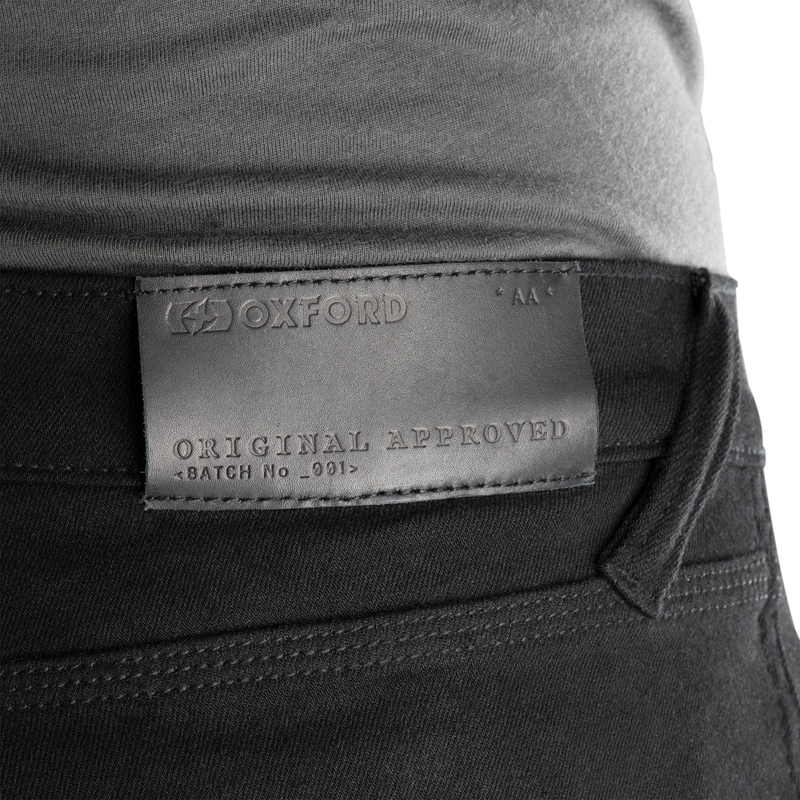 Ženske motociklističke traperice OXFORD ORIGINAL APPROVED SUPER STRETCH JEANS AA SLIM FIT crne
